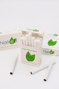 green tea smokes - open lite pack